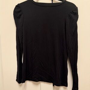 Bobeau Classic Black Long Sleeve Top